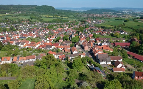 Luftaufnahme meines Heimatortes Schauenburg-Hoof mit DJI-Spark