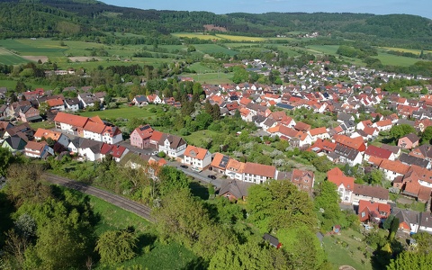 Luftaufnahme meines Heimatortes Schauenburg-Hoof mit DJI-Spark